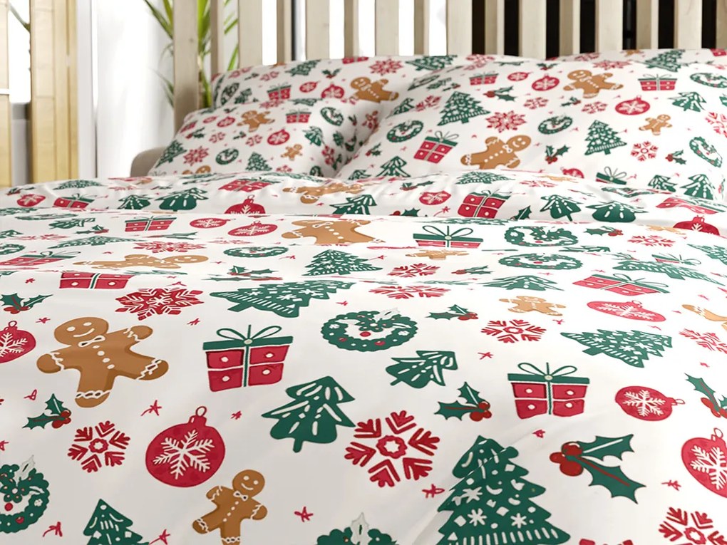 Pamut ágyneműhuzat MERRY MOOD fehér Ágyneműhuzat mérete: 70 x 90 cm | 140 x 200 cm