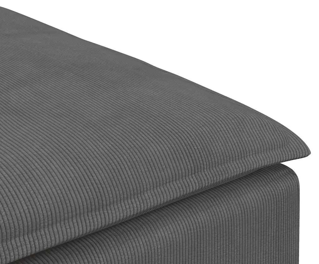 sötétszürke moduláris kanapé lábzsámoly modul 100x100x48 cm