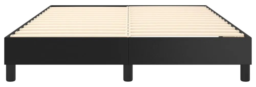 fekete műbőr rugós ágykeret 140x200 cm