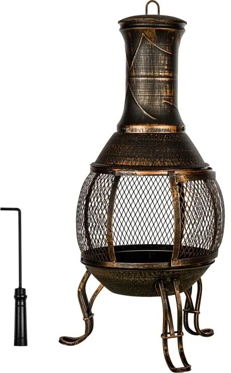 STILISTA Terasz kandalló 89 cm bronz