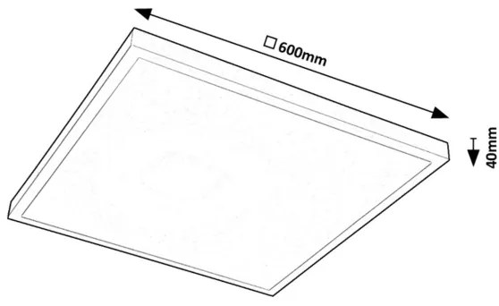 Rabalux 71078 - LED Felületre szerelhető panel DAMEK LED/40W/230V 4000K 60x60 cm