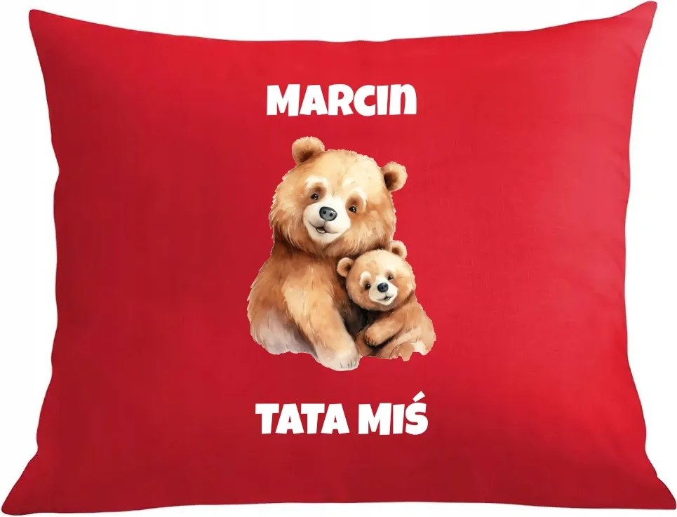 Párna párnahuzat Személyre szabott Apák napjára Név Apa maci