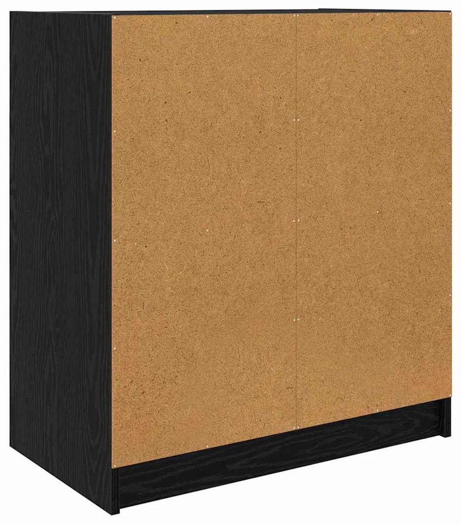 Oldalsó szekrény Fekete tölgy 68 x 37 x 75,5 cm Faanyag