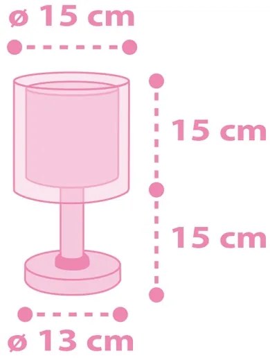 Dalber 41591N - LED gyereklámpa UNICORNS 1xG4/4W/230V rózsaszín