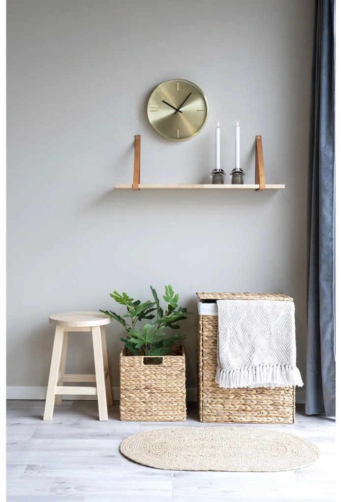 Passo kosár, összecsukható, vízi jácint, natúr, 30x30x30 cm