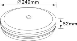 UNIVERSO Mennyezeti lámpa mozgásérzékelővel 29w 3940lm CCT.Kap IP65 fehér D240x52mm