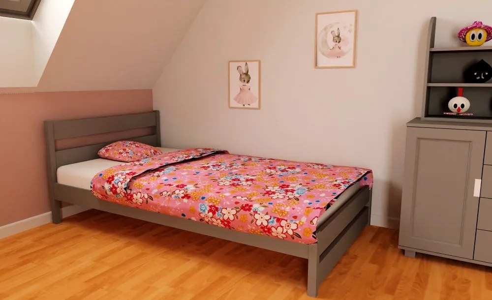 Kamilla Szürke ágykeret 160x200 + ajándék ágyráccsal