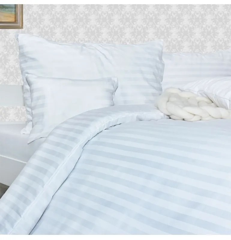 EMI fehér damaszt ágyneműhuzat, A standard egyszemélyes ágy szett tartalma: 1x 140x200 + 1x 70x90