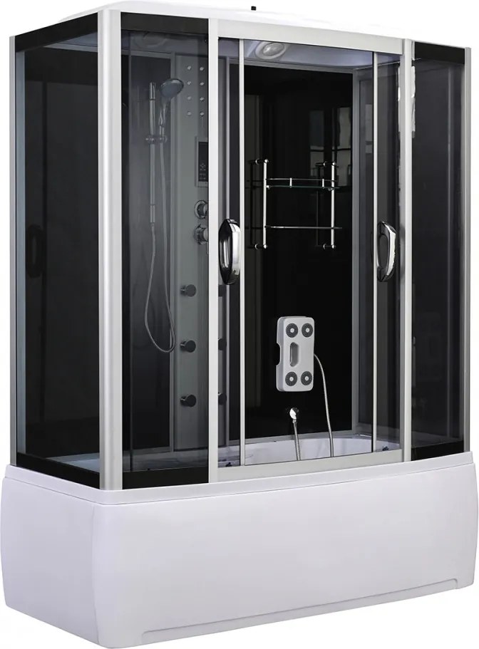 Emilia 170 Hidromasszázs Kádkabin elektonikával Black