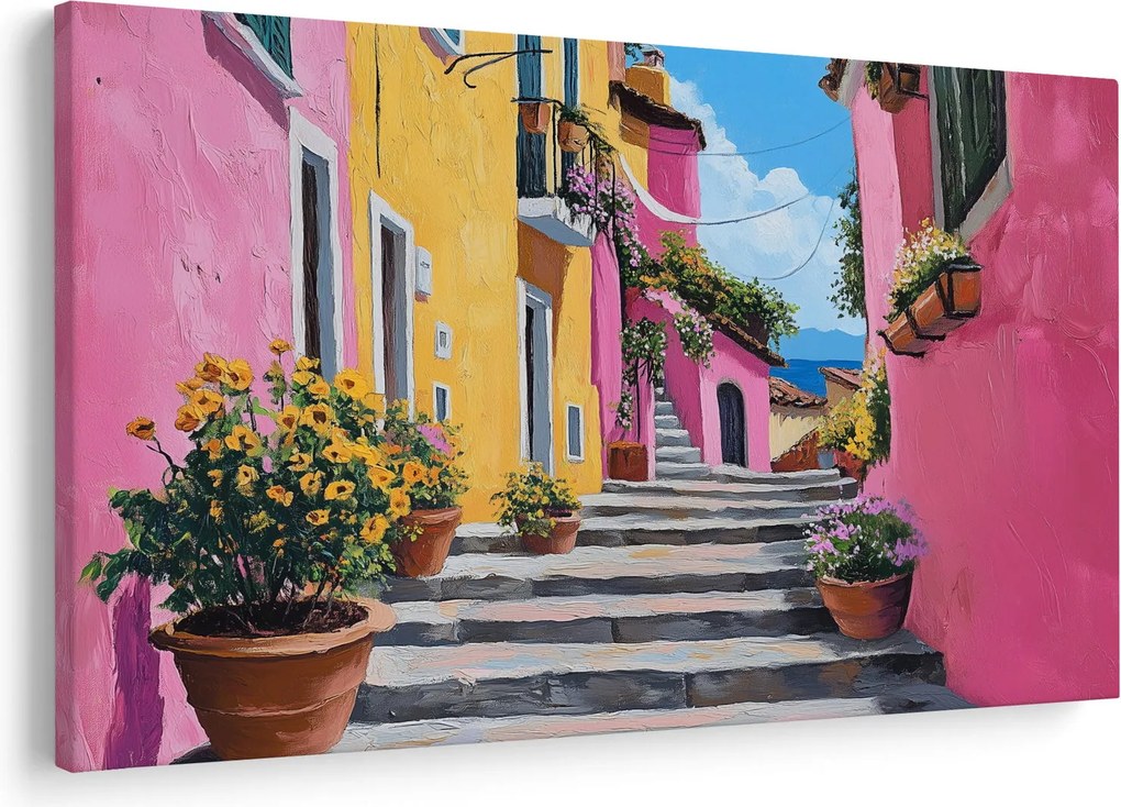 Kép - Rózsaszín sikátor (90x60 cm)