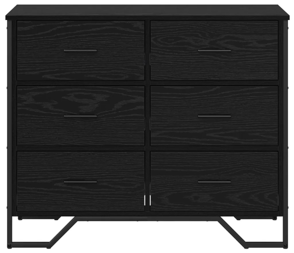 Éjjeliszekrény Fekete Tölgy 91x35.5x74.5 cm Szerelt Fa