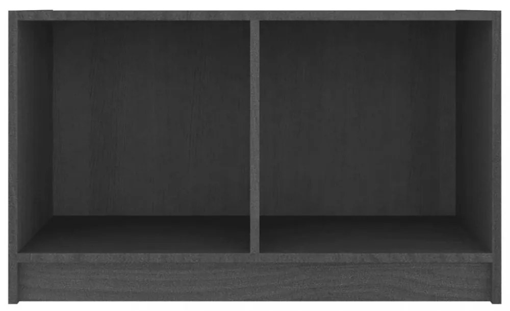 szürke tömör fenyőfa TV-szekrény 70 x 33 x 42 cm