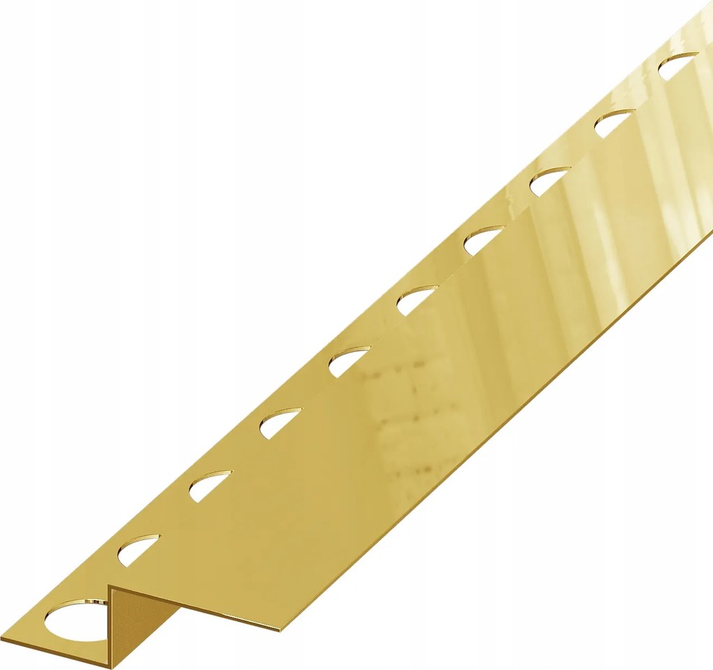 Zuhanytálca Díszléc Arany Fényes Lineáris Lefolyóhoz 130cm