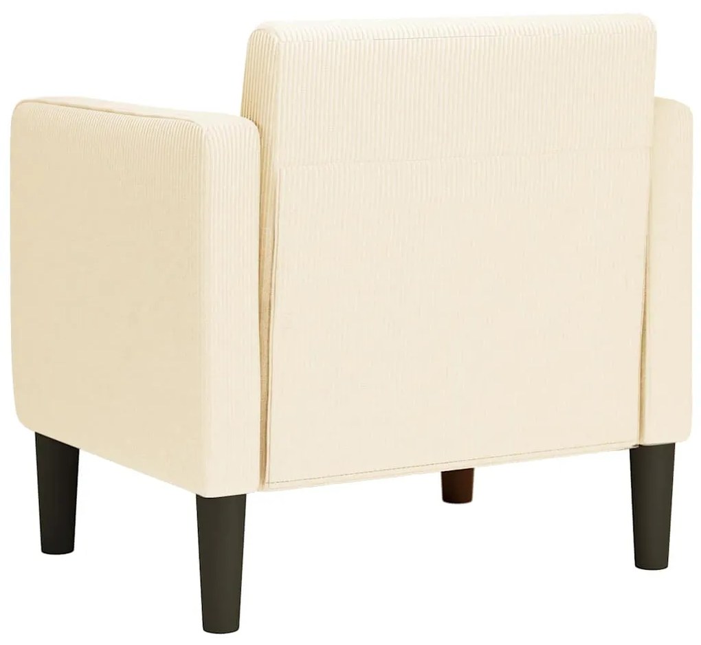 krém kordbársony szövet kanapészék karfás szék 54 cm