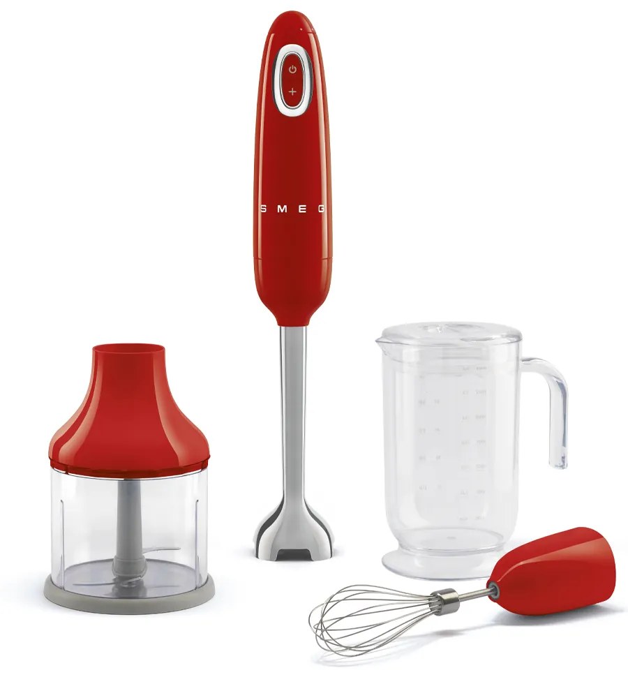 SMEG botmixer HBF03 tartozékokkal, 700W, piros - Smeg