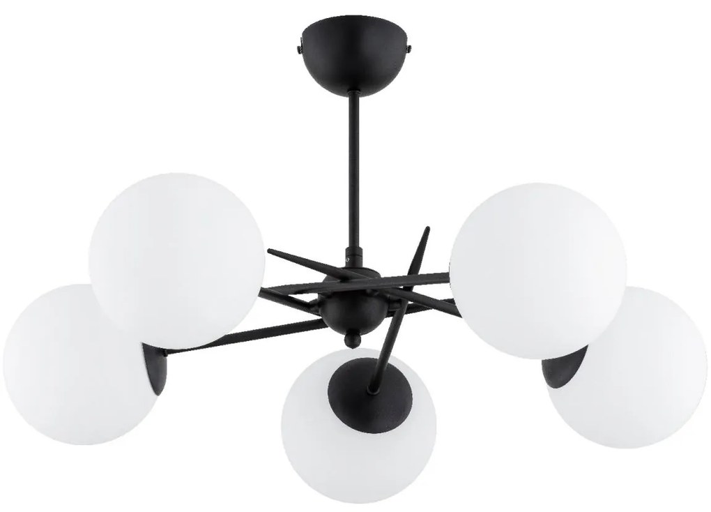 Felületre szerelhető csillár PRIMERY 5xE14/10W/230V fekete