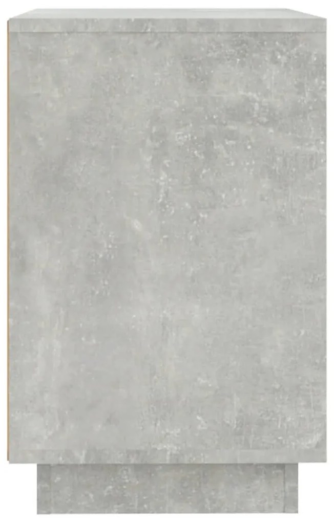 betonszürke szerelt fa tálalószekrény 102x35x60 cm