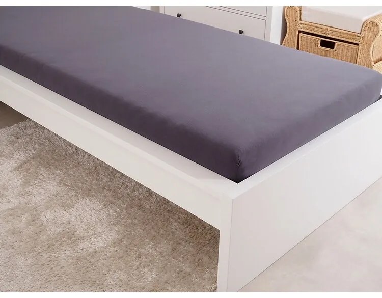 4Home Ideál jersey lepedő antracit, 100 x 200 cm, 100 x 200 cm