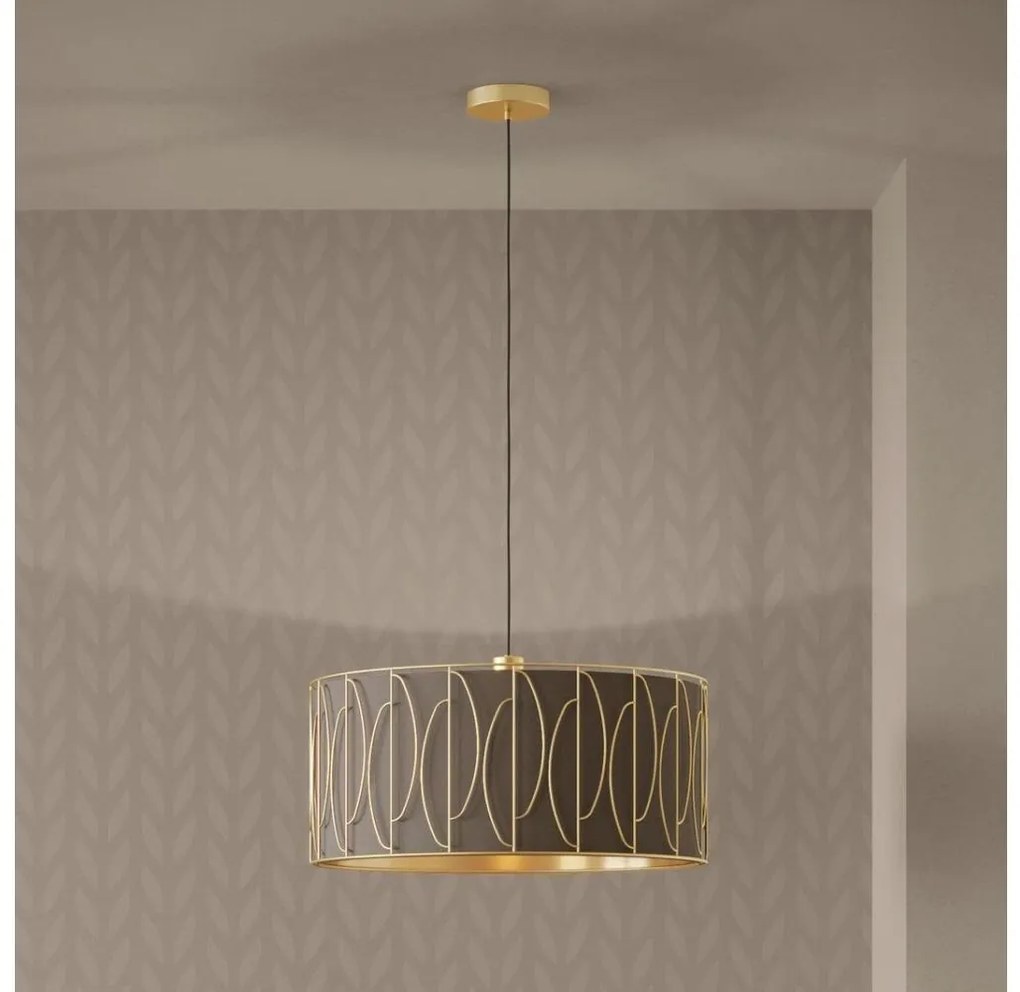 Eglo 390206 - Csillár zsinóron COROJAL 1xE27/40W/230V arany/barna