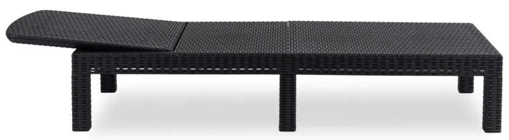 Műrattan napozóágy Fekete Színben. ARIZONA