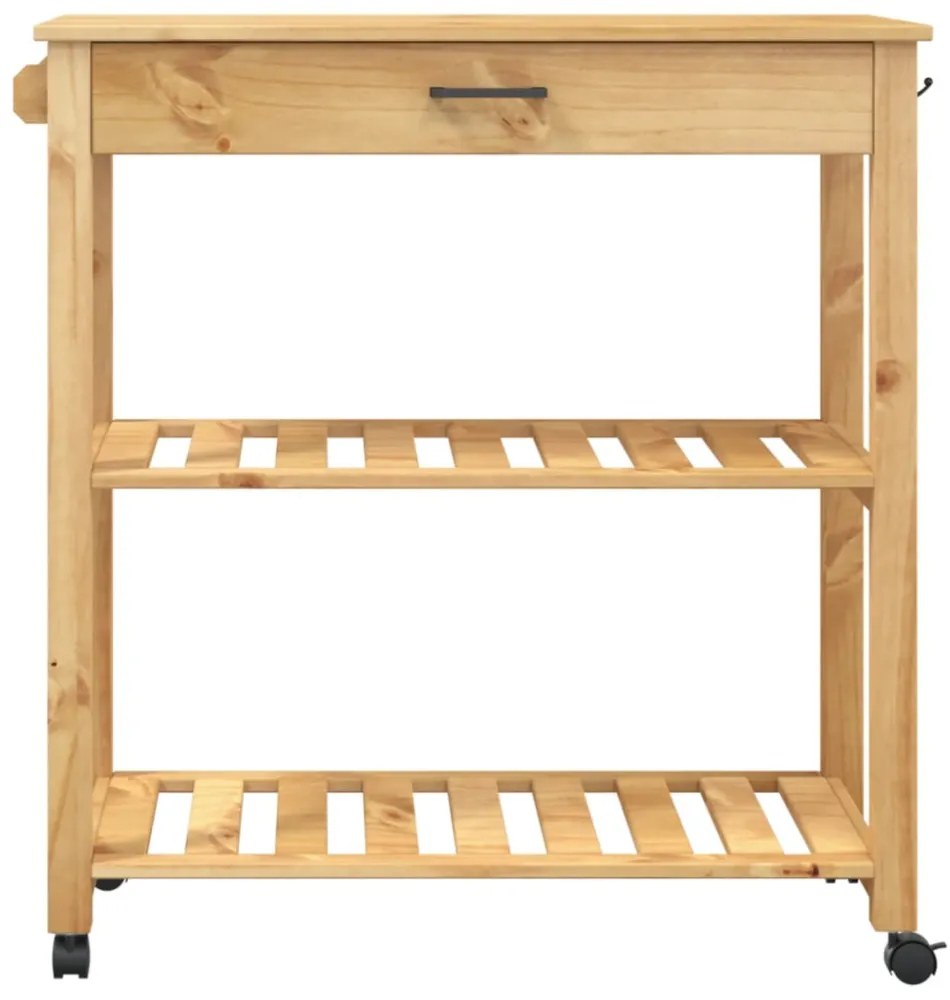 MONZA tömör fenyőfa konyhai kocsi 84 x 40 x 88,5 cm