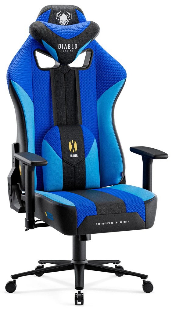 Diablo X-Player 2.0 szövet gamer szék Nagy méret:frost black/ fekete