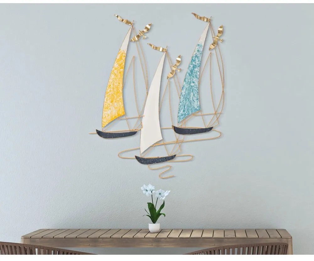 Fém fali dekoráció 79x98 cm Vela – Mauro Ferretti