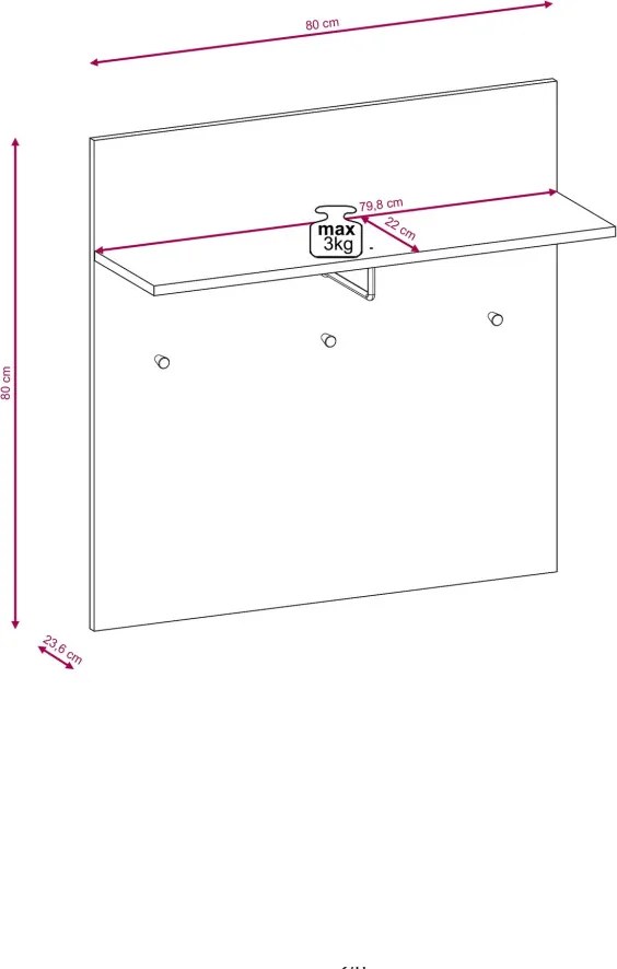 Előszoba bútor szett Wotan tölgy / fehér színkombinációban – SANTO