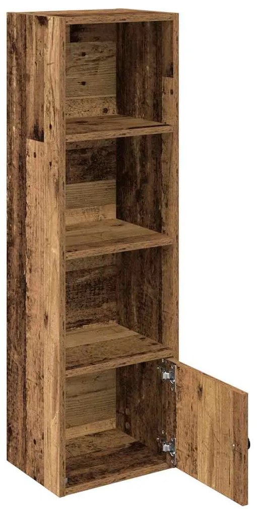 antik fa színű szerelt fa könyvespolc 31x24x102 cm
