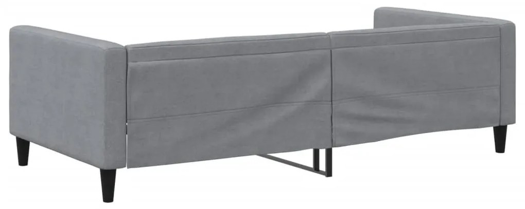 világosszürke szövet kanapéágy keret 100 x 200 cm