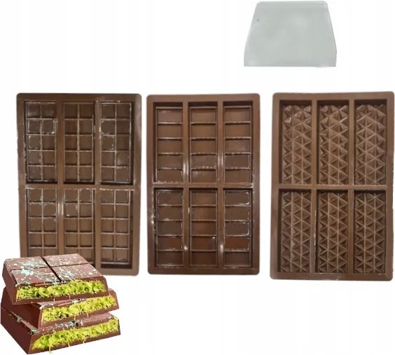 Dubai csokoládé öntőforma szett 3 akcesoria