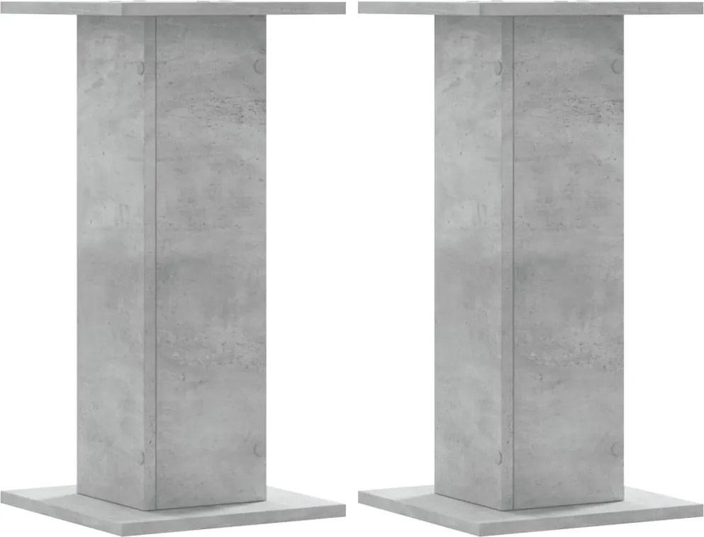 vidaXL 2 db betonszürke szerelt fa növénytartó állvány 30 x 30 x 60 cm