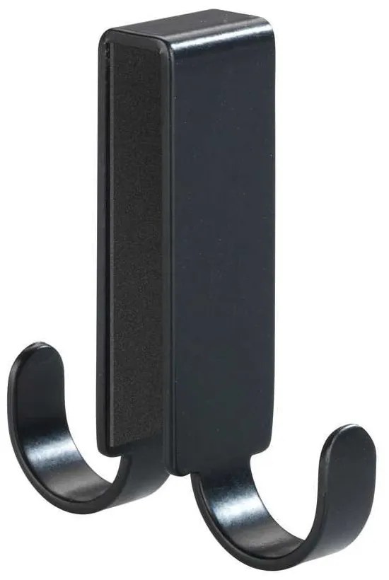 Fekete függő öntapadós fém fürdőszobai kiegészítő szett Classic – Wenko