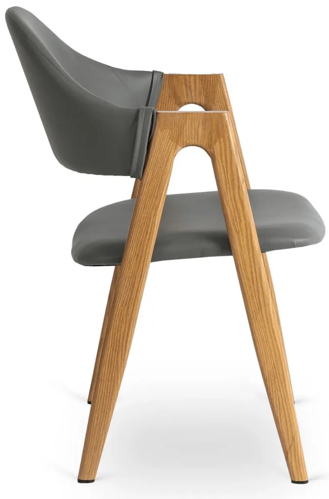 Szürke Eco-bőr Étkezőszék WILLY