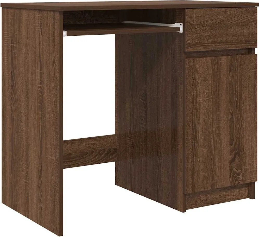 vidaXL barna tölgy színű szerelt fa íróasztal 86x49x76 cm
