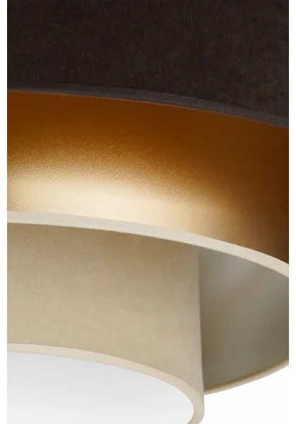 Duolla - LED Mennyezeti lámpa LUNETA LED/26W/230V átm. 60 cm 4000K barna/arany