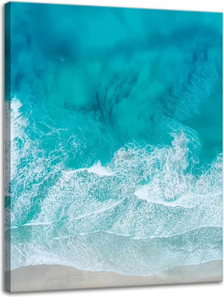Vászonkép Tengerpart Őrült Víz Hullámok 30x40 cm Ideális ajándék