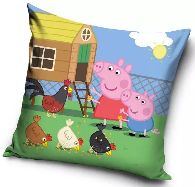 Peppa malac párnahuzat feed 40x40cm (velúr)