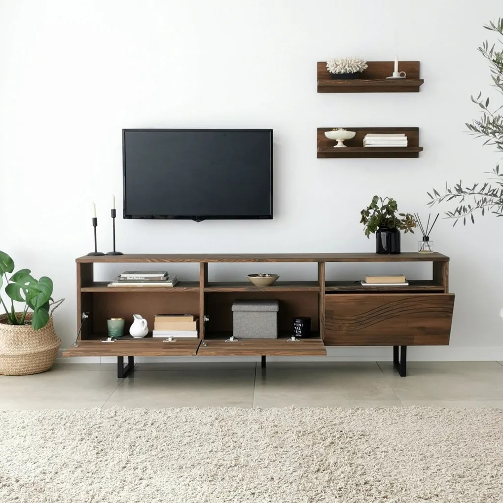 Onda fém TV-állvány, dió, 50 cm
