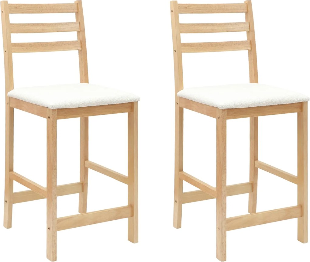 vidaXL Étkező Székek 2 pcs Természetes 40 x 47,5 x 99,5 cm