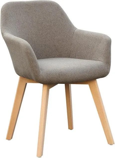 Dizájnos fotel, barna/bükk, CLORIN NEW