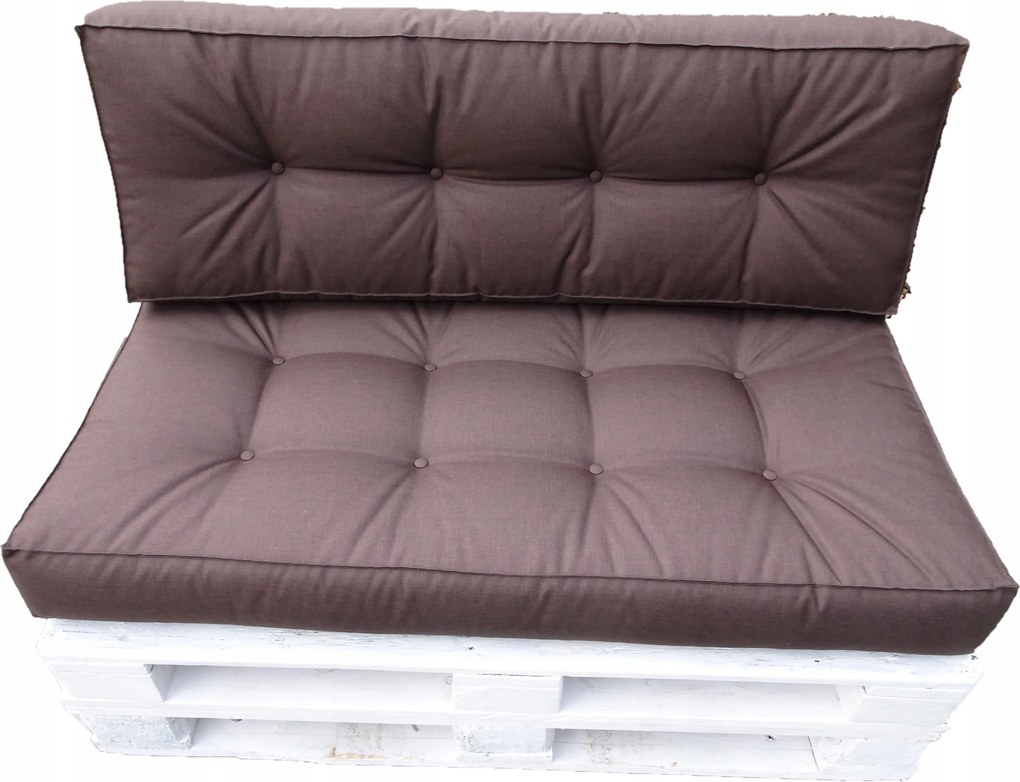 Párnák egy Raklapra 120 X 60 barna Egyenes Háttámla