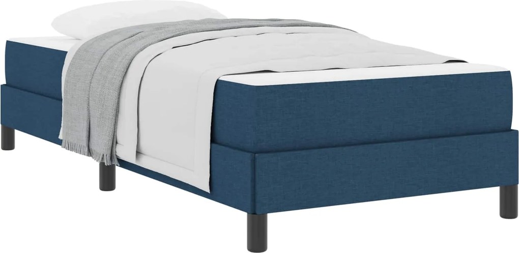vidaXL Boxrugós ágy matracmal Kék 80 x 200 cm szövet