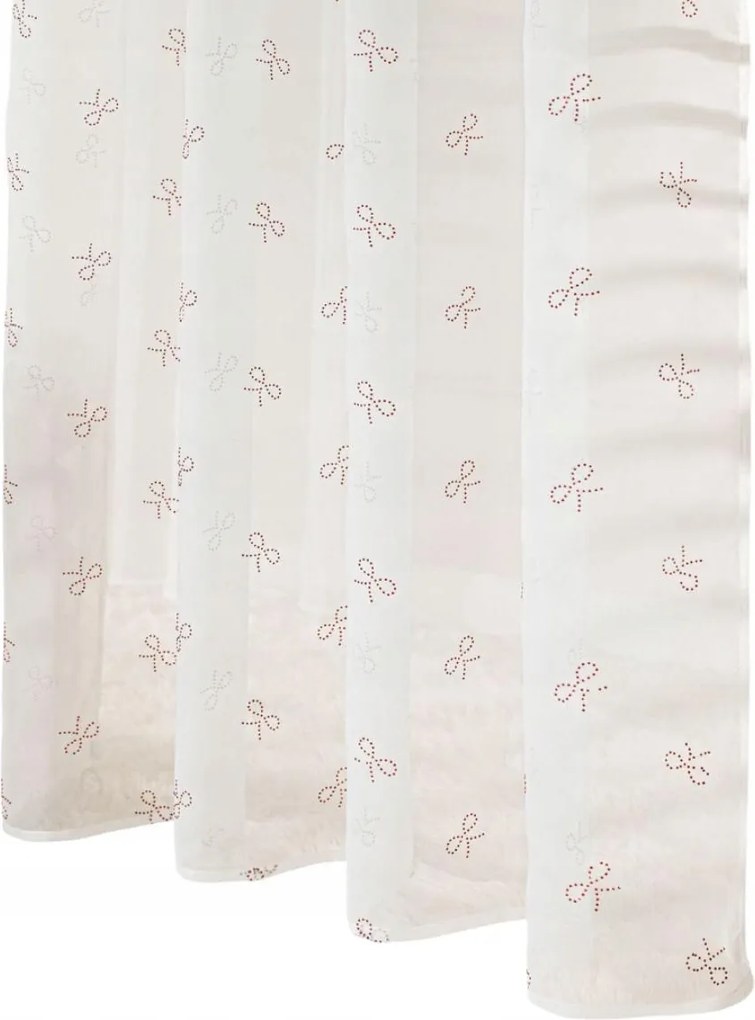 Szalagfüggöny ólommal Masni 140x250 piros masni