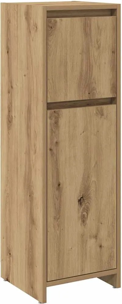 vidaXL fürdőszobai szekrény kézműves tölgy 30x30x95 cm műszaki fa