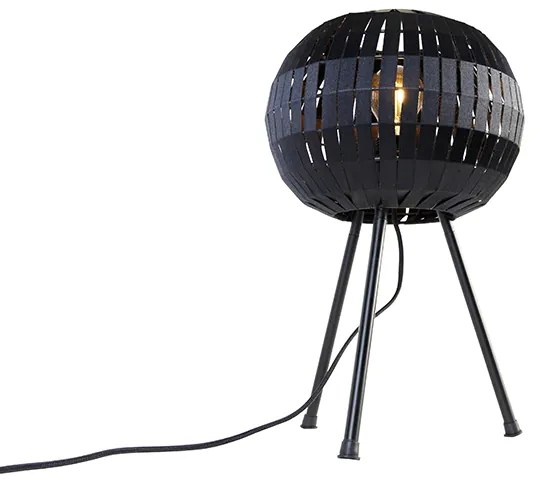 Modern állványos asztali lámpa fekete - Zoë