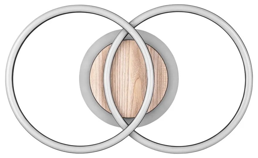 Fekete-barna LED szabályozható mennyezeti lámpa 28x46 cm Giro – Trio