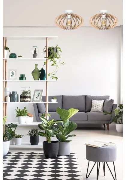 Felületre szerelhető csillár EARTH 1xE27/60W/230V fehér/bézs