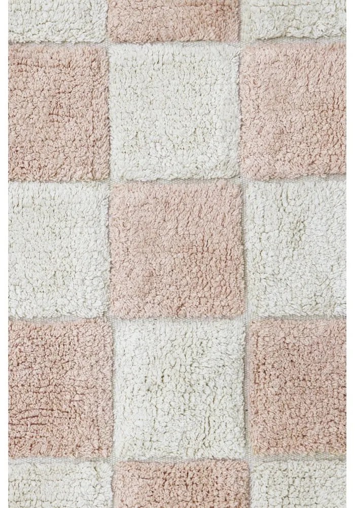 Világos rózsaszín-krémszínű mosható kézi szövésű pamut szőnyeg 120x160 cm Kitchen Tiles Rose – Lorena Canals