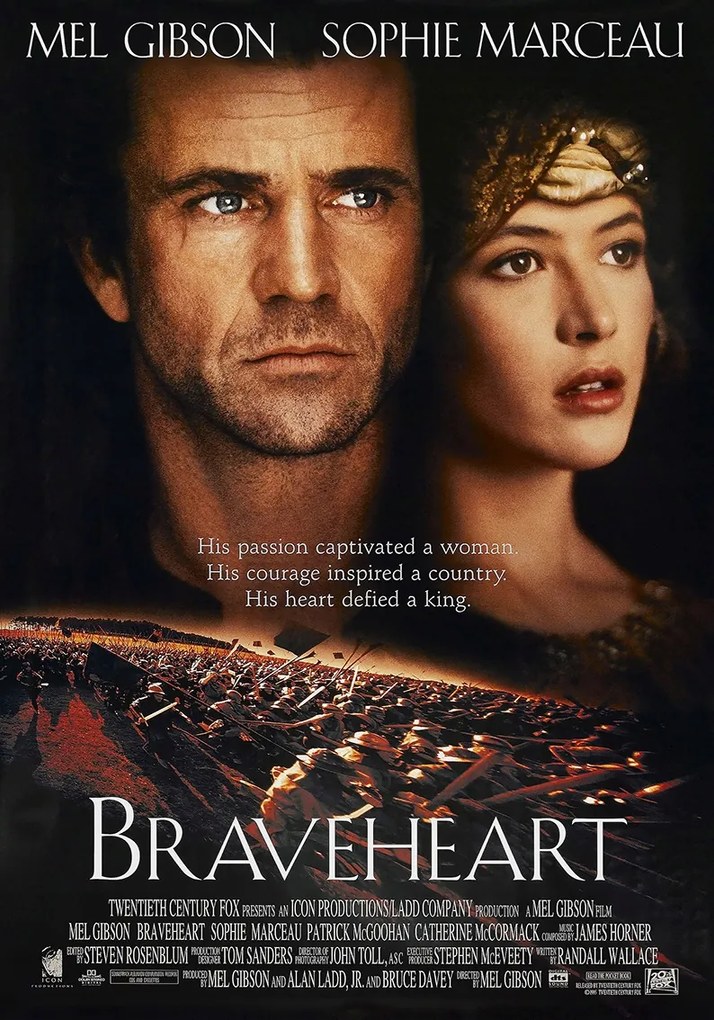 Braveheart filmposzter Harcos szív (1995) 91,5x61cm #337
